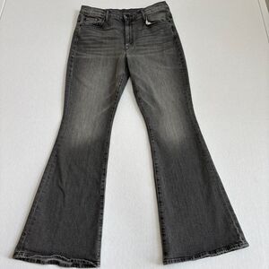 Mother The Weekender Flare Leg Jeans Women's 30 Wanted Black High Rise Stretch